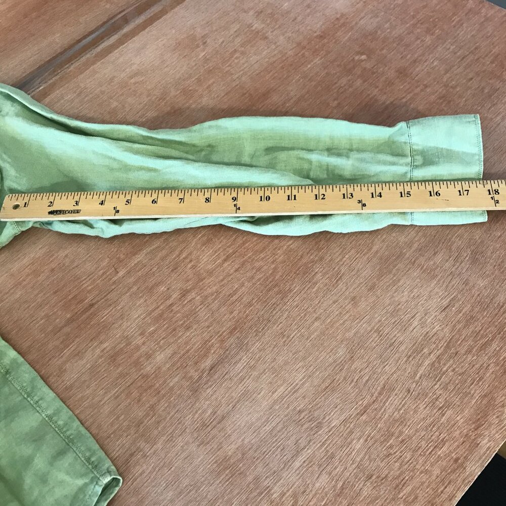 Tommy Bahama Relax 100% Linen Shirt Men XL Green Button Up Pocket Long Sleeve - Picture 10 of 16